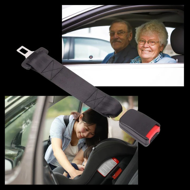 Seat Belt Extender with Stainless Steel Tongue and Polyester Blend Webbing, 9.8in