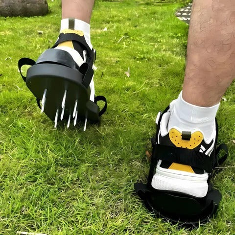 Aerator Shoes with Adjustable Straps for Lawn Soil Penetration