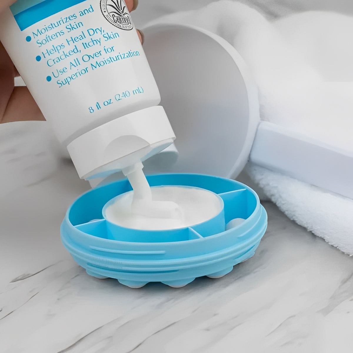 Adjustable Lotion Roller with Refillable Reservoir and Roller Ball Dispenser