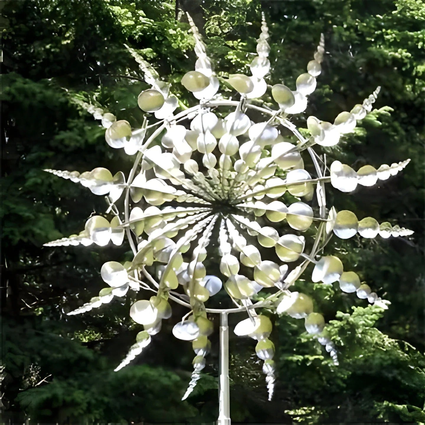 Kinetic Metal Windmill Spinner with Dual Rotor Motion and Reflective Blades