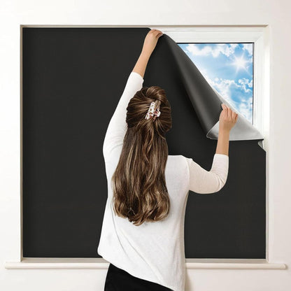 Static Cling Blackout Window Shade with Heat Blocking and Reusable Positioning