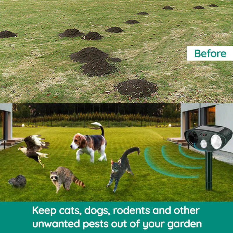 Solar Armadillo Repeller with Motion Sensor and 30ft Detection Range