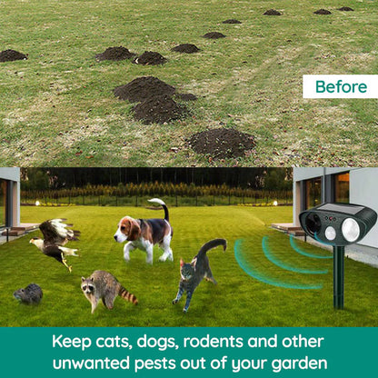 Solar Armadillo Repeller with Motion Sensor and 30ft Detection Range