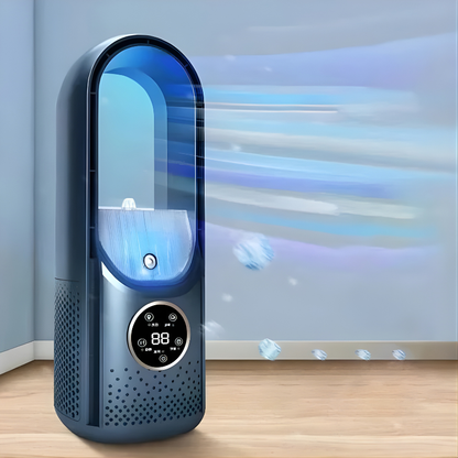 Bladeless Air Cooler with Refillable Cooling Pads and Adjustable Fan Speed