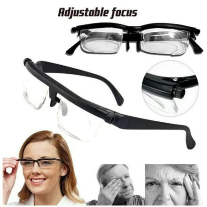 Adjustable Dial Glasses for Near and Far Vision with Independent Lens Control