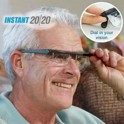 Adjustable Dial Glasses for Near and Far Vision with Independent Lens Control