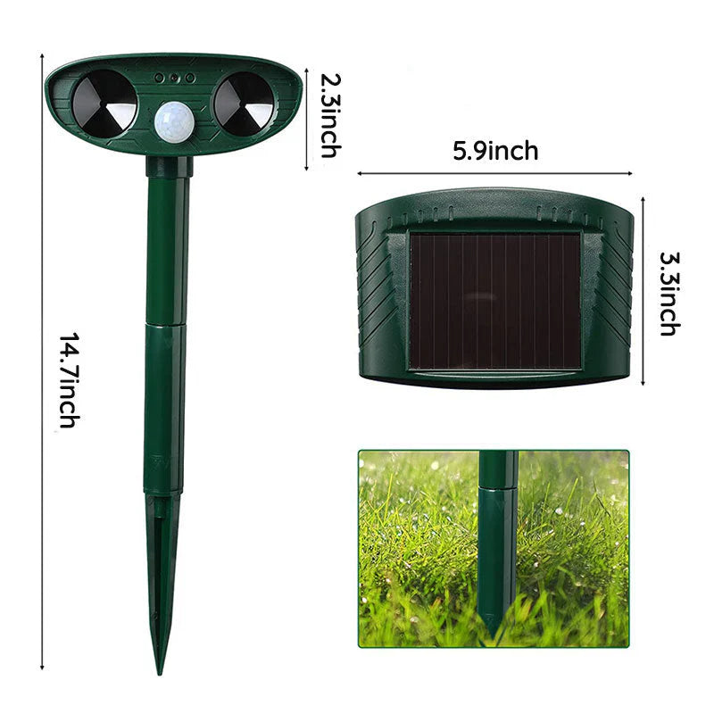 Solar Armadillo Repeller with Motion Sensor and 30ft Detection Range