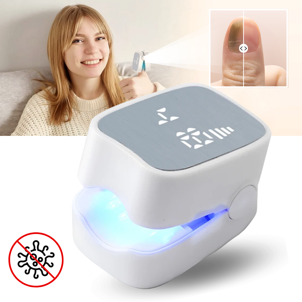 Laser Nail Treatment Device with Dual Cold Laser and Blue Light, Clip-On Design