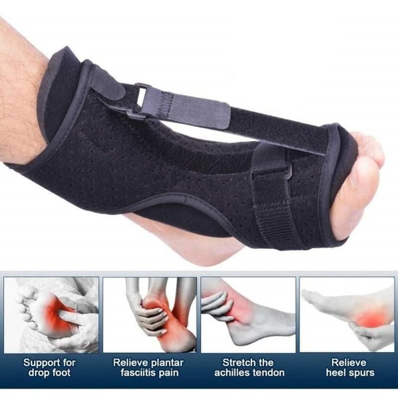 Adjustable Night Splint for Heel and Arch Support During Sleep
