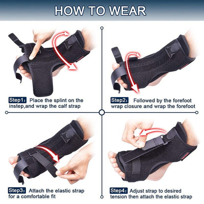 Adjustable Night Splint for Heel and Arch Support During Sleep
