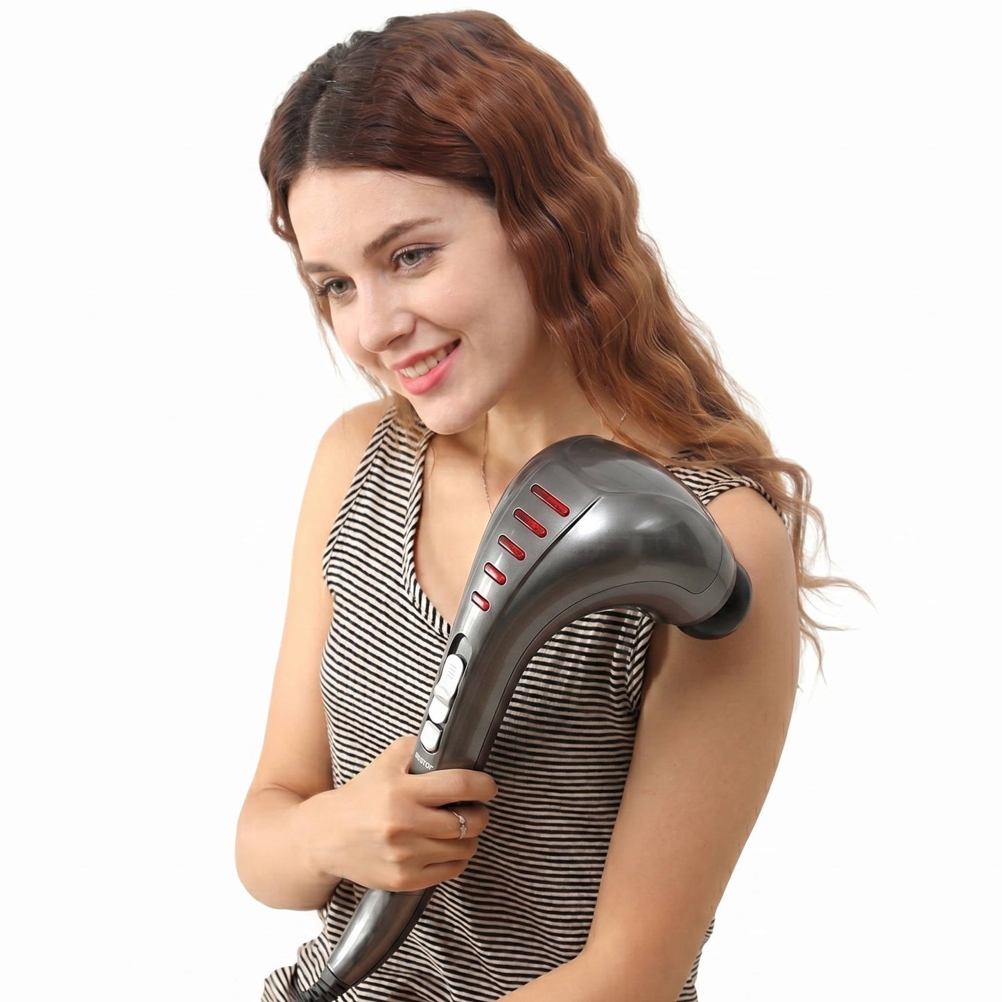 Deep Tissue Percussion Massager with Dual Head and Three Interchangeable Nodes, 3500 Pulses Per Minute