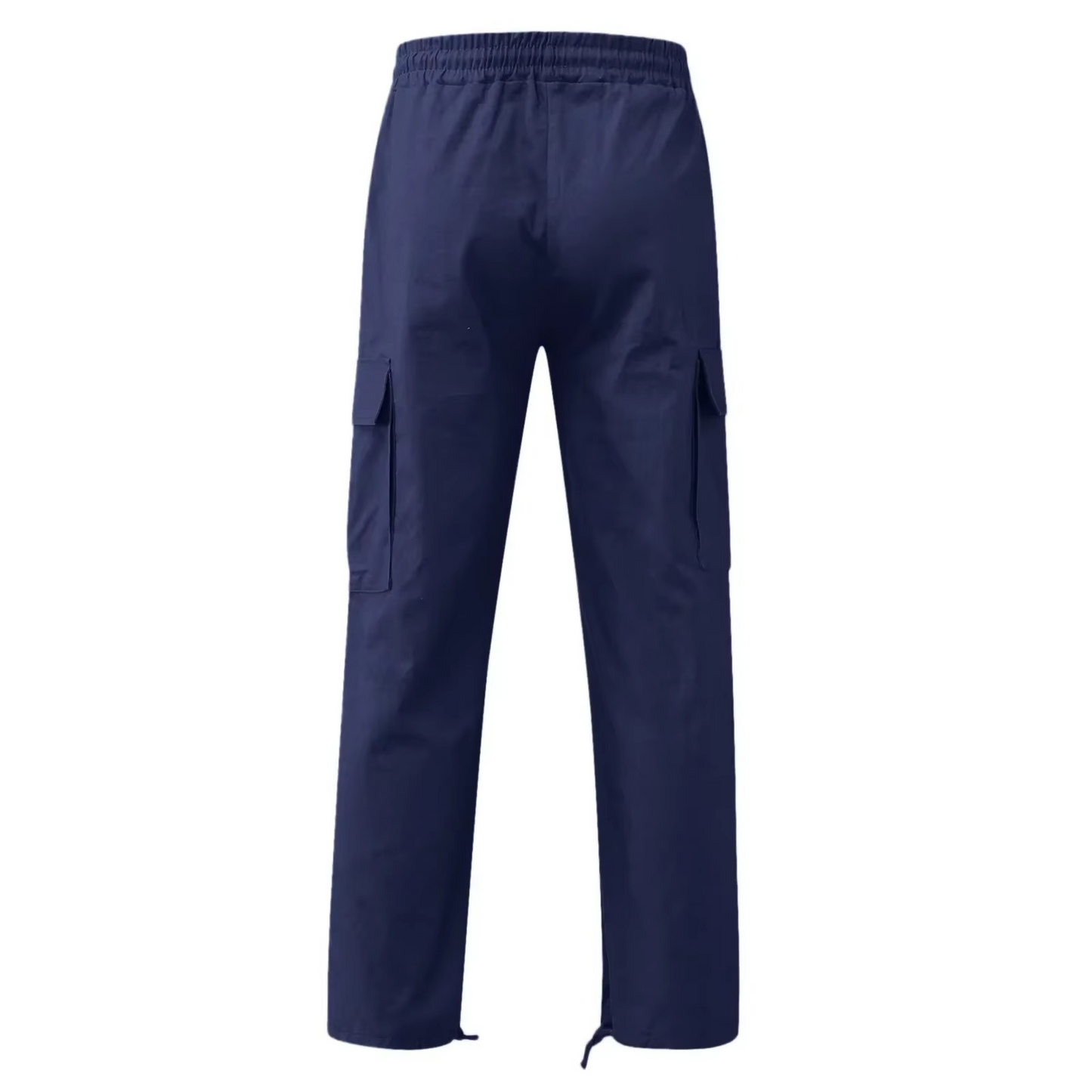Men's Cargo Pants with Adjustable Drawstring and Multiple Pockets