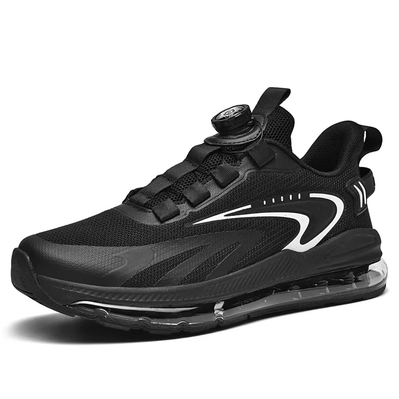 Men's Running Sneakers with Air Pocket Sole and Mesh Upper, Non-Slip Outsole