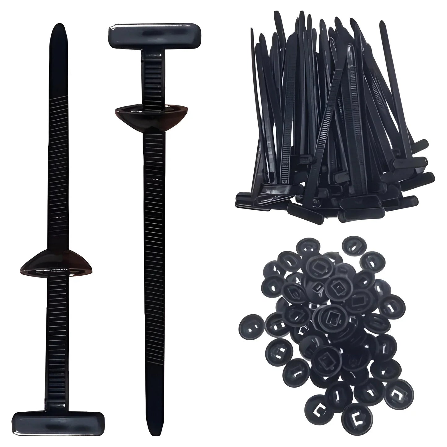 Heavy Duty Nylon Cable Ties with Self Locking Head and Weather Resistant Layout, 50 Pack