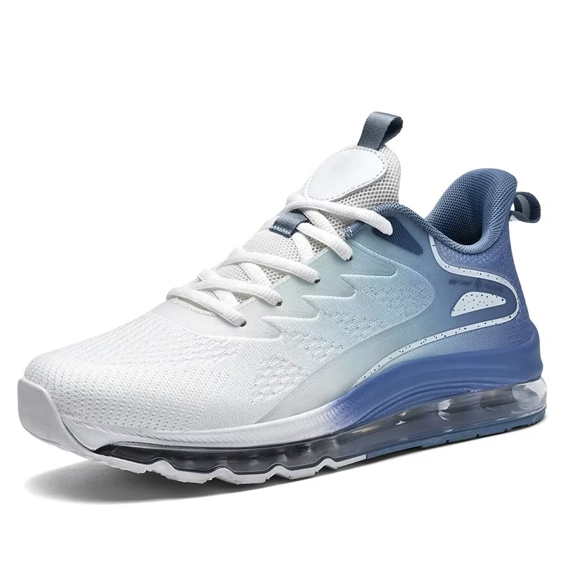 Men's Running Sneakers with Air Pocket Sole and Mesh Upper, Non-Slip Outsole