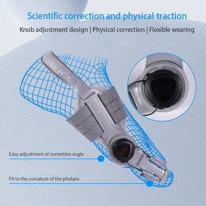 Adjustable Bunion Corrector with Hinge Joint and Silicone Padding, Universal Size