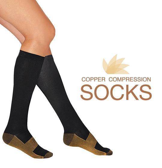 Compression Socks with Copper Infused Fabric, 7 Pairs