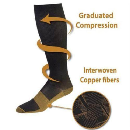 Compression Socks with Copper Infused Fabric, 7 Pairs