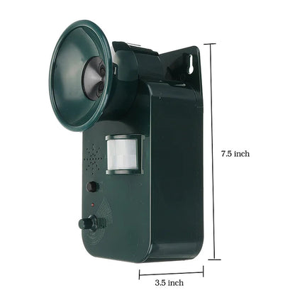 Ultrasonic Animal Repeller with Motion Sensor and Adjustable Frequency, 5000ft Coverage