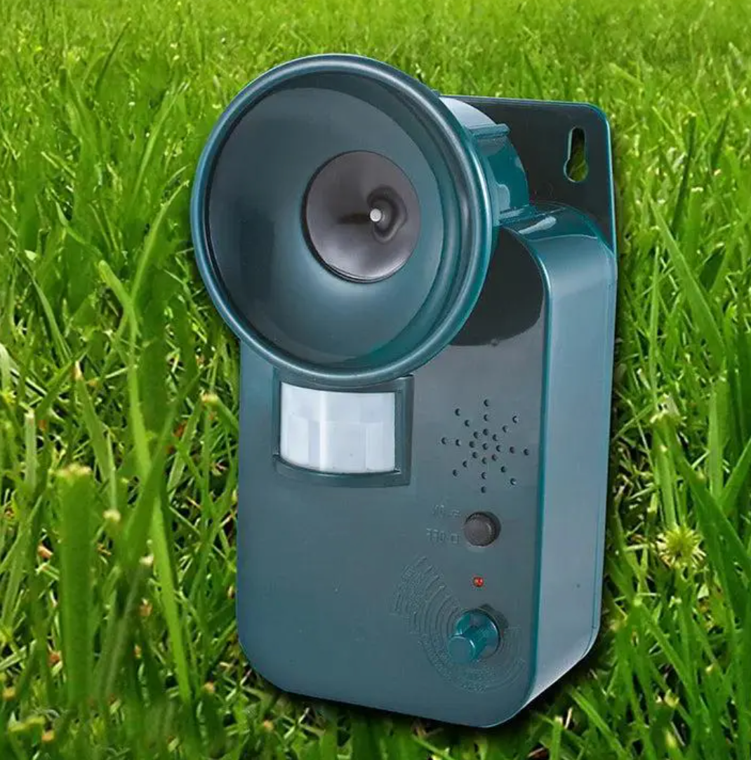 Ultrasonic Animal Repeller with Motion Sensor and Adjustable Frequency, 5000ft Coverage