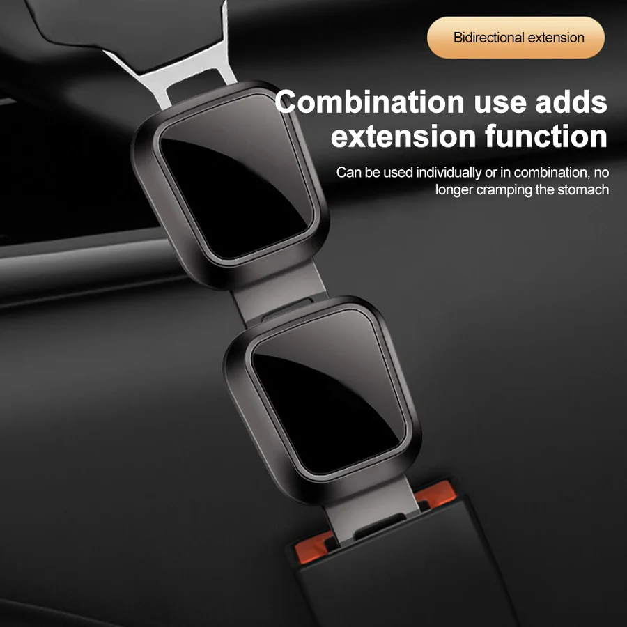 Seat Belt Extension Clip with 3-Inch Reach and Rust-Resistant Zinc Alloy