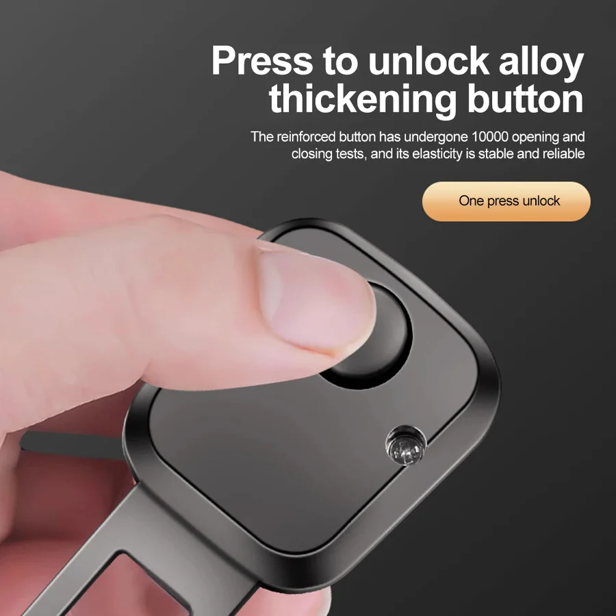 Seat Belt Extension Clip with 3-Inch Reach and Rust-Resistant Zinc Alloy