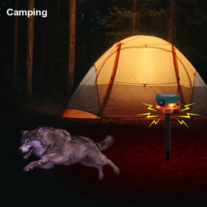 Solar Animal Repeller with Motion Sensor and LED Flash, 26ft Coverage