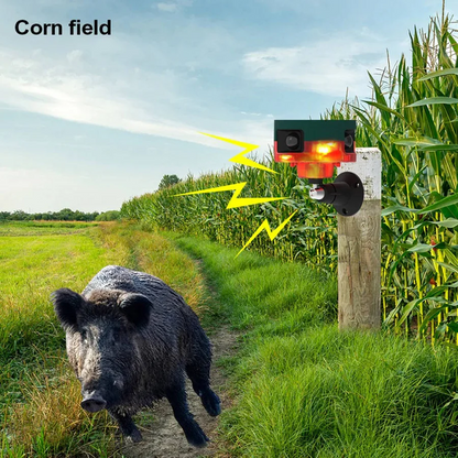 Solar Animal Repeller with Motion Sensor and LED Flash, 26ft Coverage