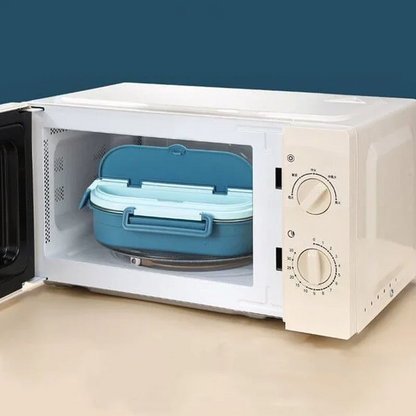 Stainless Steel Bento Box with Snap Lock System and Soup Bowl