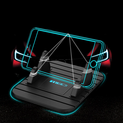 Dashboard Phone Holder with Silicone Grip and Friction Suction Mount