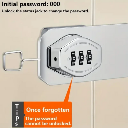 3-Digit Combination Cabinet Lock with 1,000 Code Options and Rust-Resistant Design