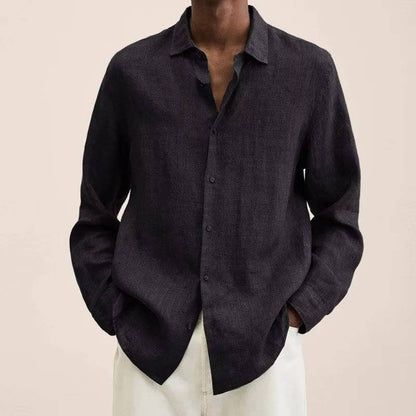 Men's Long Sleeve Linen Shirt for Everyday Wear