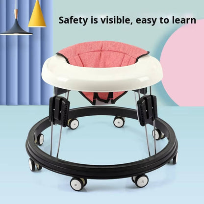 Baby Walker with Anti Rollover Base and Nine Height Adjustments for 6-18 Months