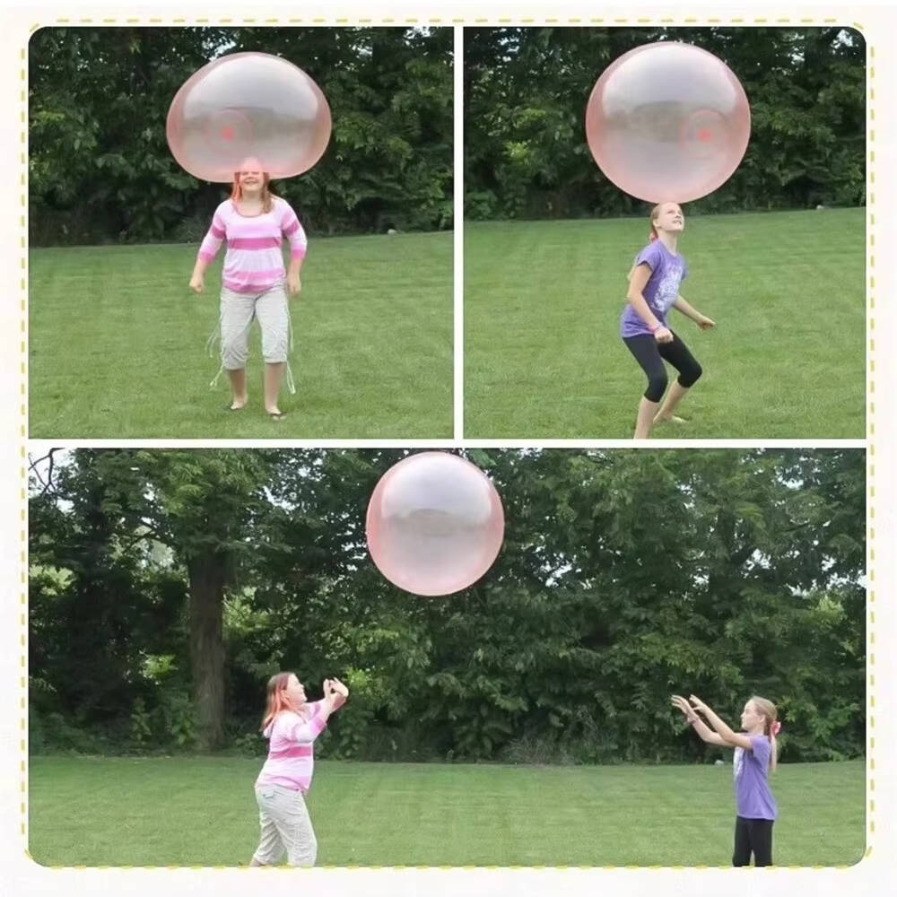 Giant Jelly Balloon Ball Set with Transparent Flexible Design and Air or Water Filling, 3 Pack