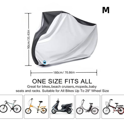 Bicycle Cover with UV Protection, Rain Resistance, and Lock Access for 29-Inch Bikes
