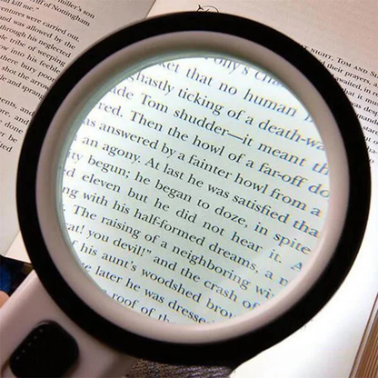 Handheld Magnifier with 30X Magnification and Dual LED Lights