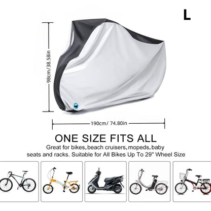 Bicycle Cover with UV Protection, Rain Resistance, and Lock Access for 29-Inch Bikes