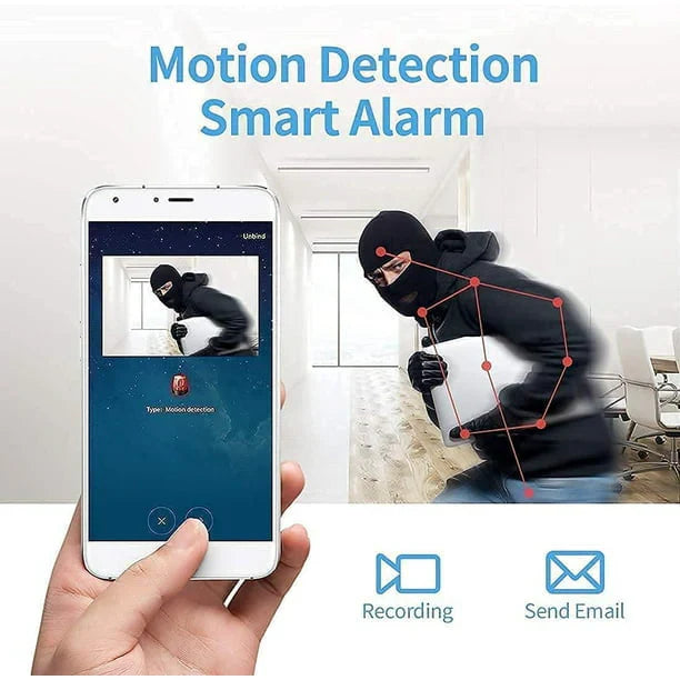 Portable 1080p HD Camera with Night Vision and Motion Detection Alerts