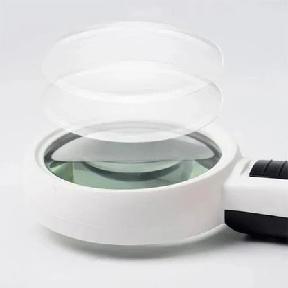 Handheld Magnifier with 30X Magnification and Dual LED Lights