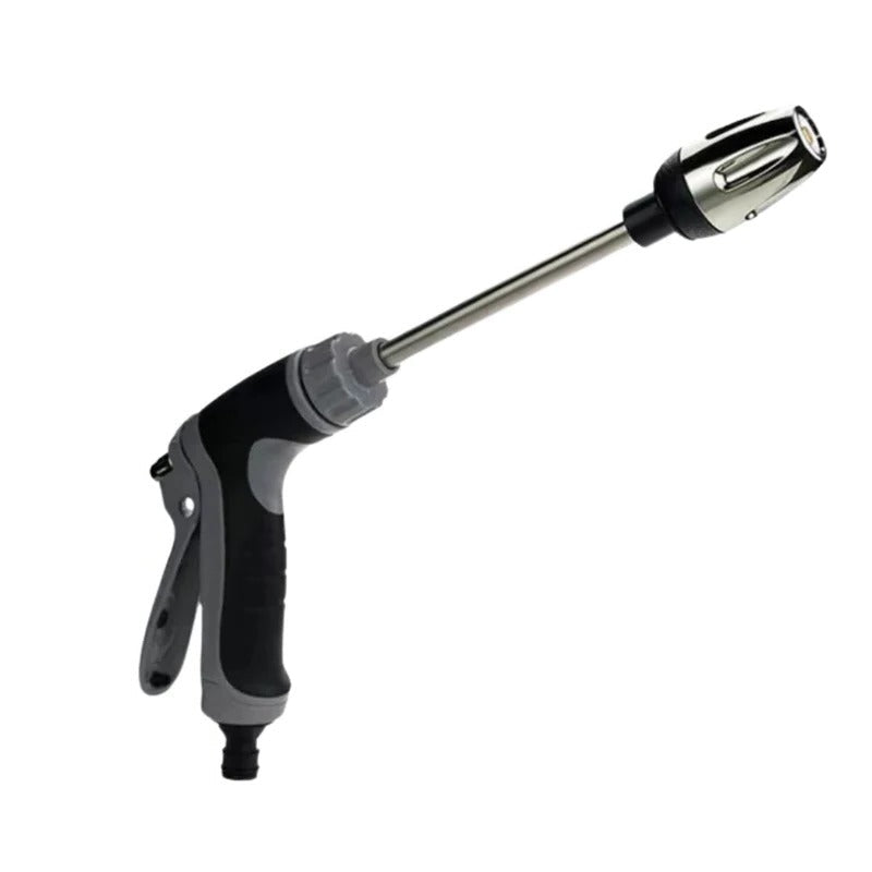 High Pressure Garden Hose Attachment with Dual Rotating Nozzle and Adjustable Spray