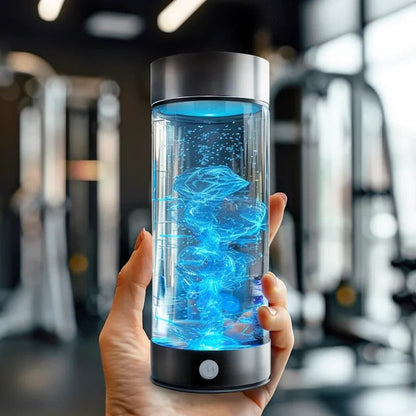Rechargeable Hydrogen Water Generator with Transparent Chamber and One-Button Operation