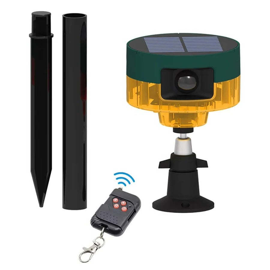 Solar Animal Repeller with Motion Sensor and LED Flash, 26ft Coverage