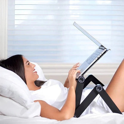 Adjustable Laptop Stand with 360 Degree Leg Rotation and Detachable Mouse Plate