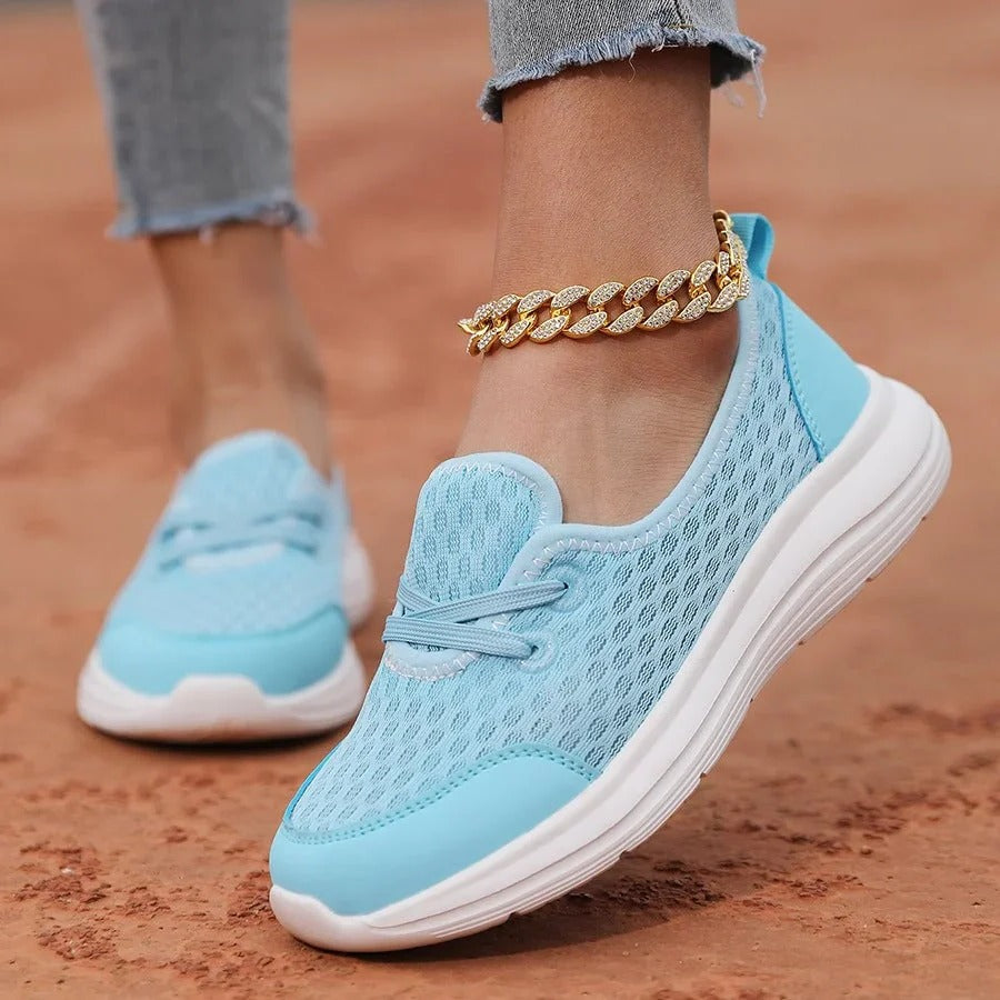 Orthopedic Mesh Shoes for Women with Memory Foam and Three Arch Support