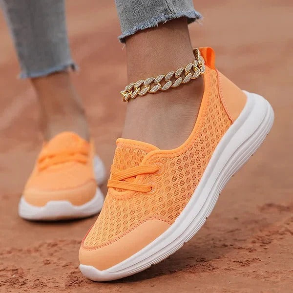 Orthopedic Mesh Shoes for Women with Memory Foam and Three Arch Support