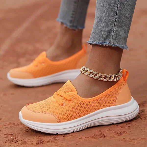 Orthopedic Mesh Shoes for Women with Memory Foam and Three Arch Support