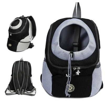 Backpack Pet Carrier with Adjustable Straps and Mesh Ventilation for Small Pets