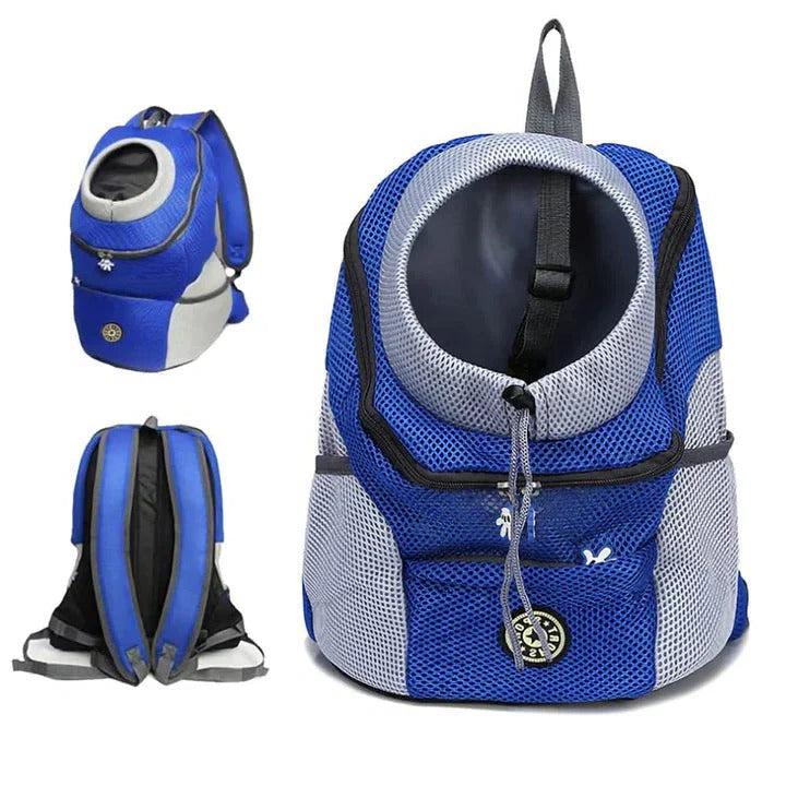 Backpack Pet Carrier with Adjustable Straps and Mesh Ventilation for Small Pets