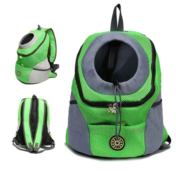 Backpack Pet Carrier with Adjustable Straps and Mesh Ventilation for Small Pets