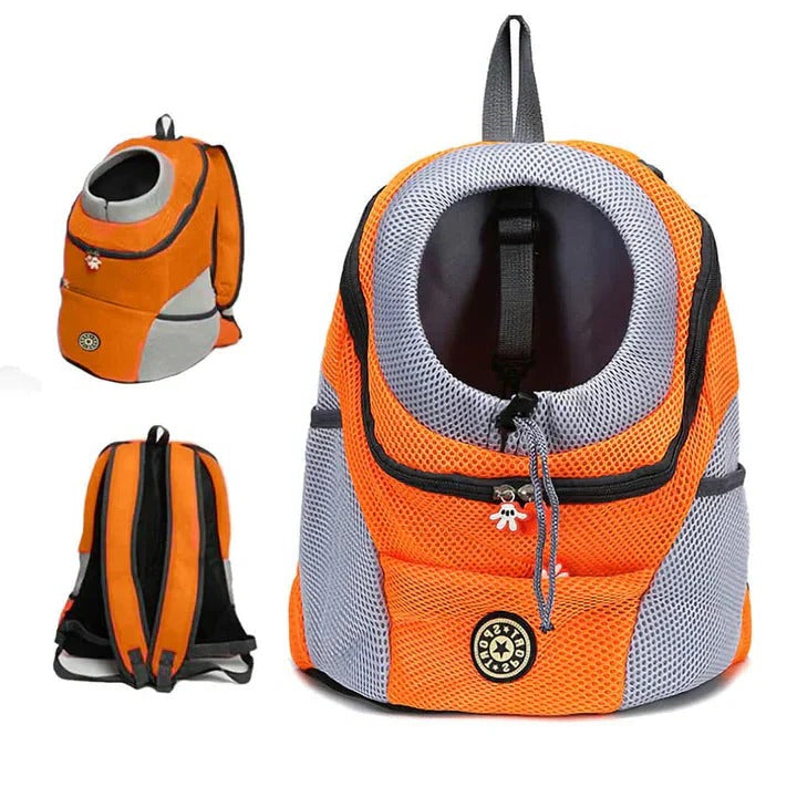 Backpack Pet Carrier with Adjustable Straps and Mesh Ventilation for Small Pets